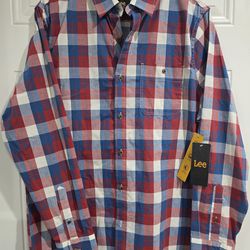 Lee Stretch Regular Fit Shirt Size M