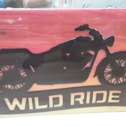 Harley WILD RIDE Original Art Wall Ha