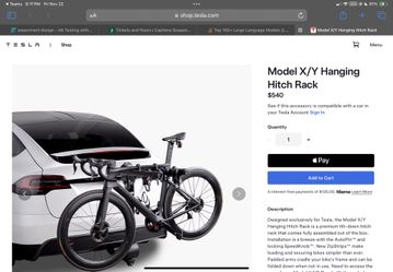 Model X/Y Bike Hanging Rack