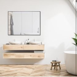 20X28” Rectangle Black Bathroom Mirror