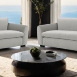 Brand New Grey Velvet Sofa & Loveseat