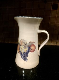 Home And Garden Party Stoneware Pitcher