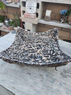 Woven Seagrass Square Basket Tray