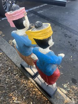 Carved Out Of Wood Vintage They're About 2 1/2 Feet Tall