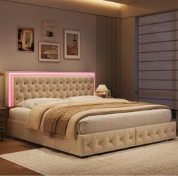 Queen Bed Frame with Mattress