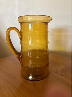 Amber Glass Pitcher