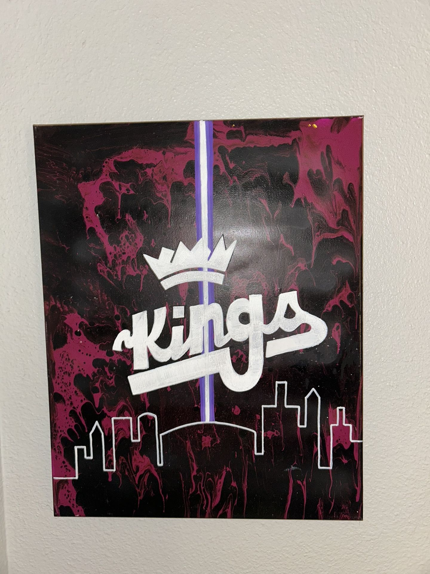 Sacramento Kings Hand Painted Canvas- 16 x 20 in
