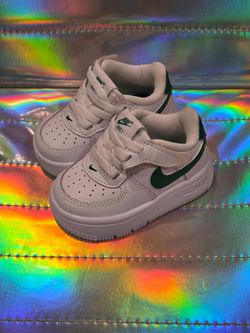 Nike Air Force 1 Toddler Sneakers White Green