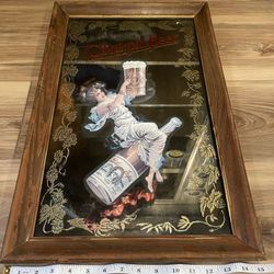 Vintage 1970s Olympia Beer Acid Edged Bar Mirror 