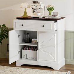 Buffet Cabinet with Storage, Coffee Bar with Drawer & Adjustable Shelf
