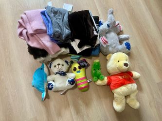 Bundle of Clothes and Plush Toys