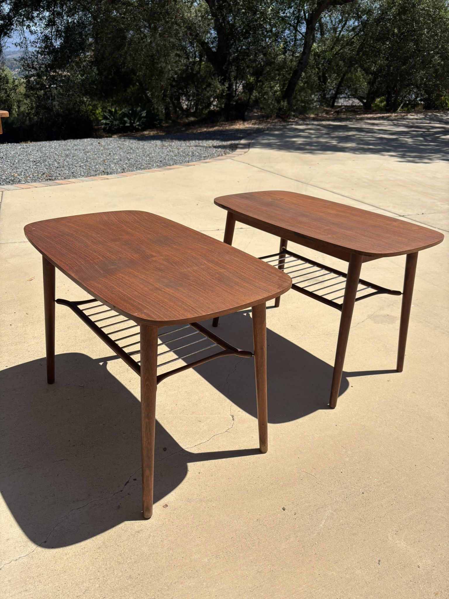 End Tables, Midcentury Modern, Original Pata