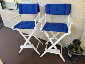 Telescope Director Chairs, White, Clean With Covers!