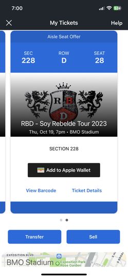 Rebelde concert Tickets