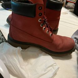 Timberland 6-inch Premium Boots in the Chicago Bulls colorway 10.5