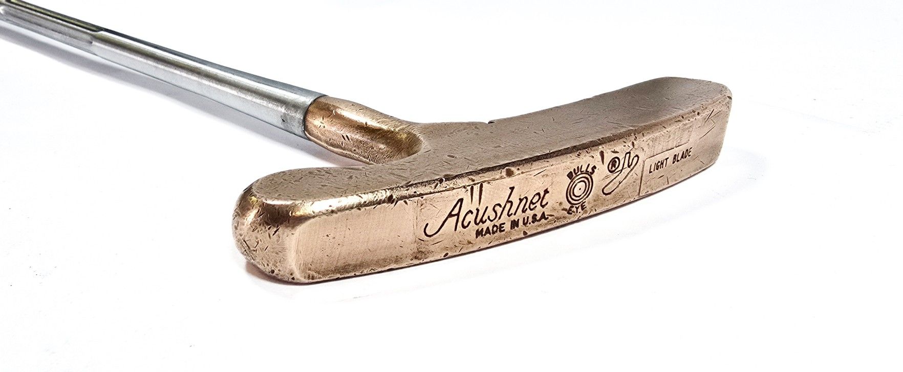 Vintage Titleist Acushnet Bulls Eye Light Blade 35" Putter w/ Bulls Eye Grip - All Original - Shines