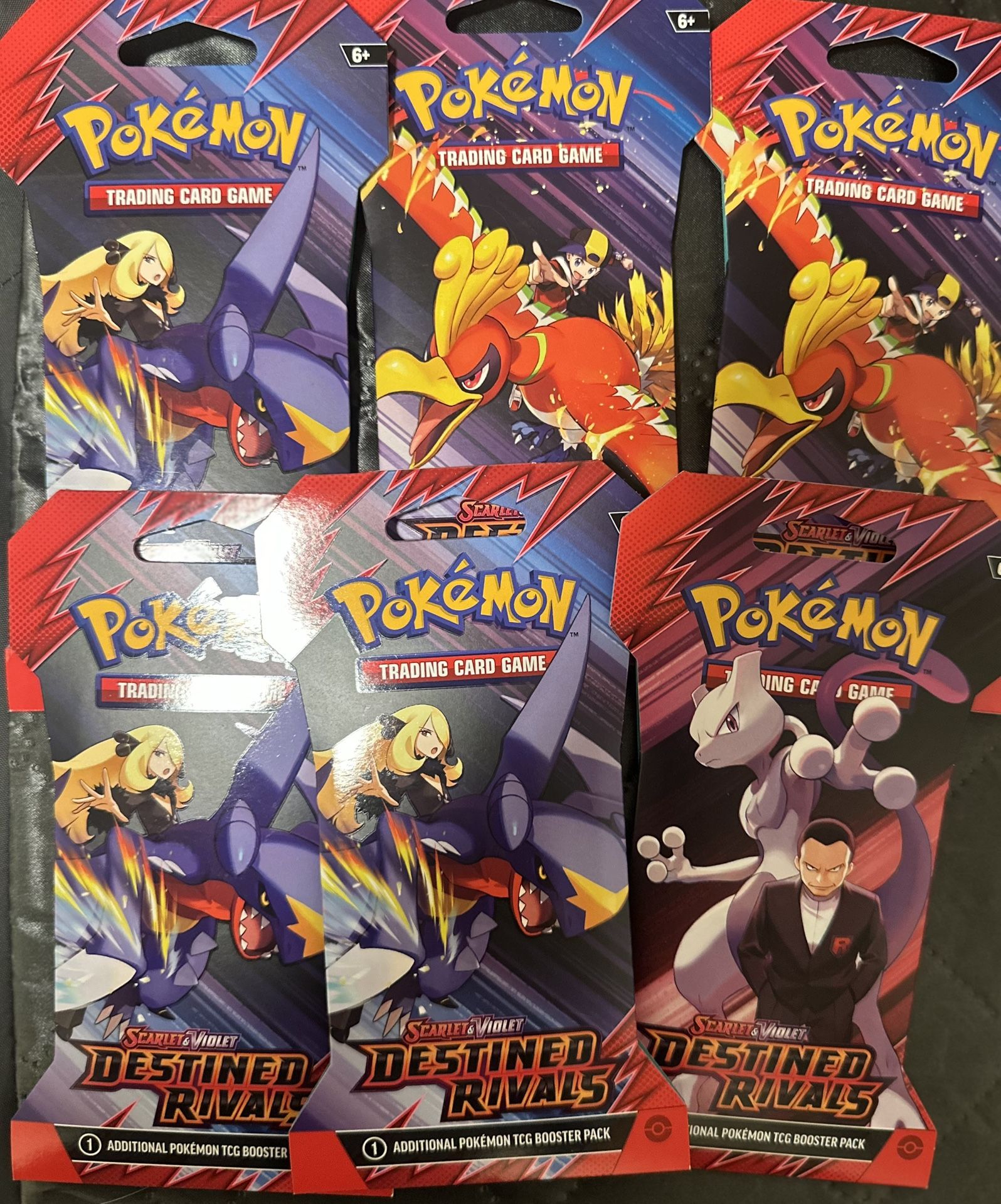 (6) Pokémon Scarlet & Violet DESTINED RIVALS Blister Packs - No Trades