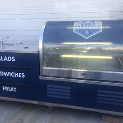 Los Angeles Dodgers Food cart with fridge and sink  It was used at Dodgers stadium when they won the championship on 2020 In good working condition  C