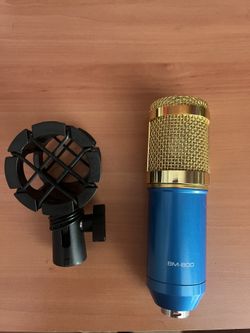 Studio Microphone. BM-800 Gold plated Grill And No Shock Mic Mount