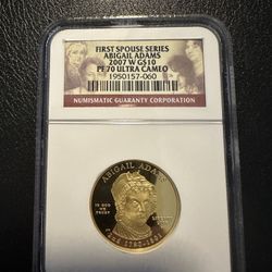 First Spouse Gold - Abigail Adams NGC PF70 Ultra Cameo