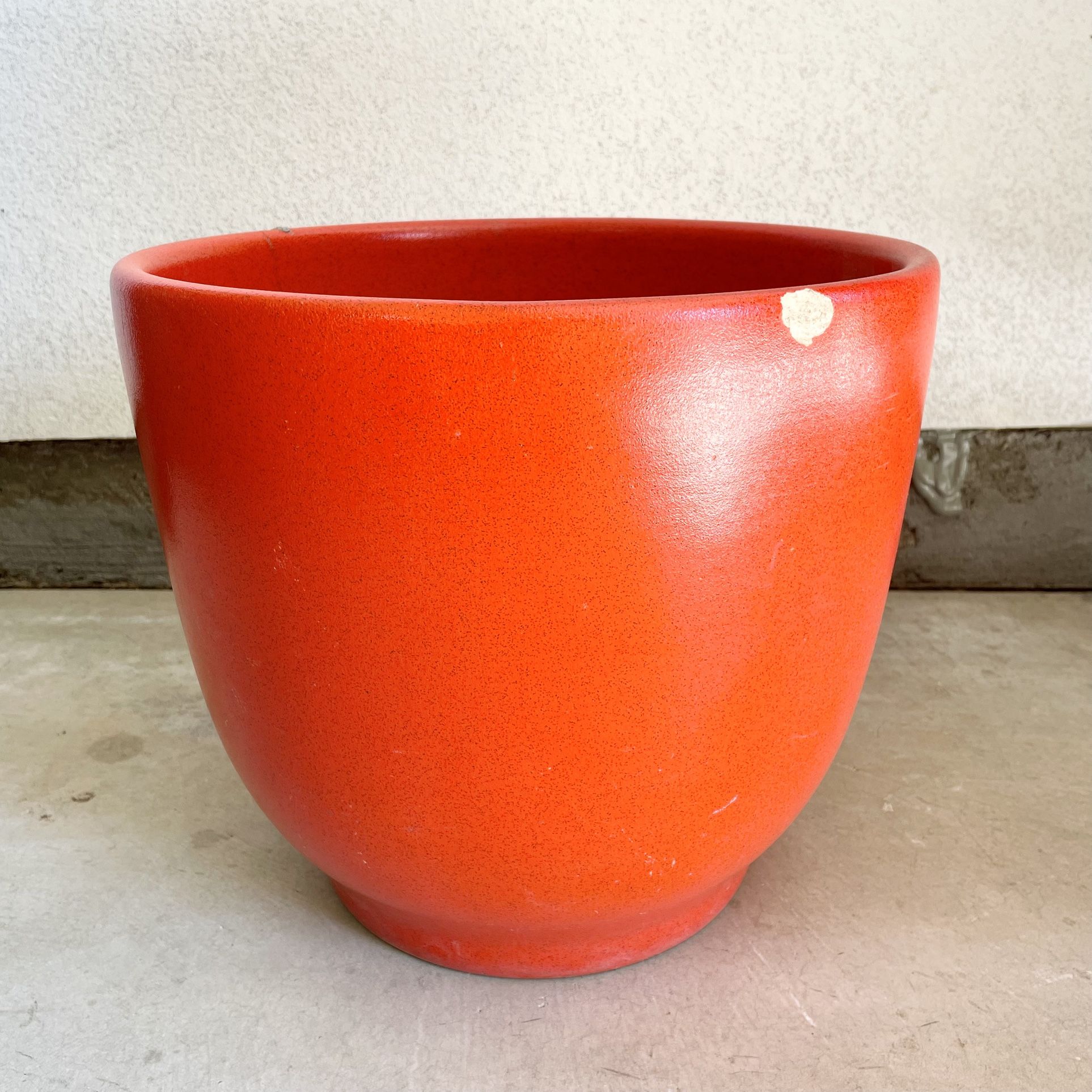 Mid-Century Modern Orange Gainey Planter