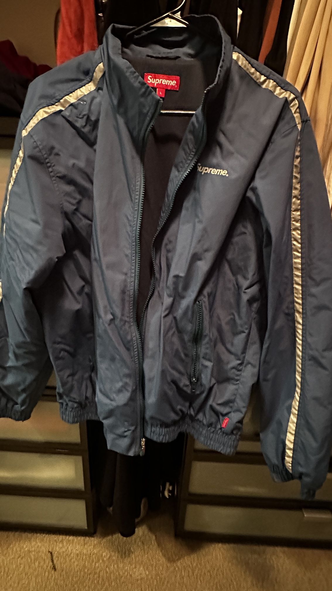 Supreme 3M Reflective Stripe Track Jacket