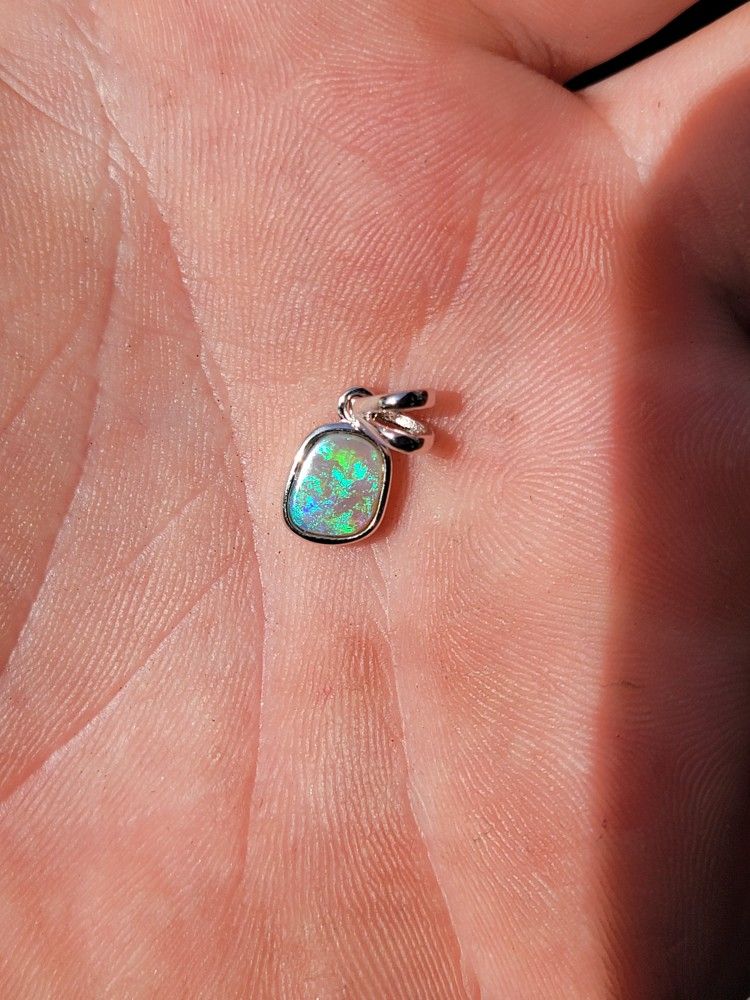 Opal Pendant Sterling Silver