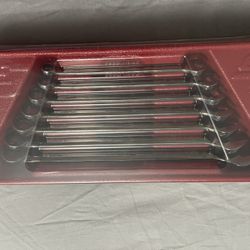 Snap-On 7 Piece 12-Point SAE Reversible Ratcheting Combination Wrench Set (3/8–3/4")