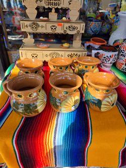 Set de 6 mug  de  barro ($20) tel (contact info removed)