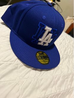 LA Dodgers Hat Blue White Logo 7 1/4