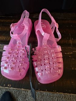 Wonder Nation Pink Jelly Sandals Size 4