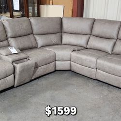 New Sectional With Hidden Cupholders