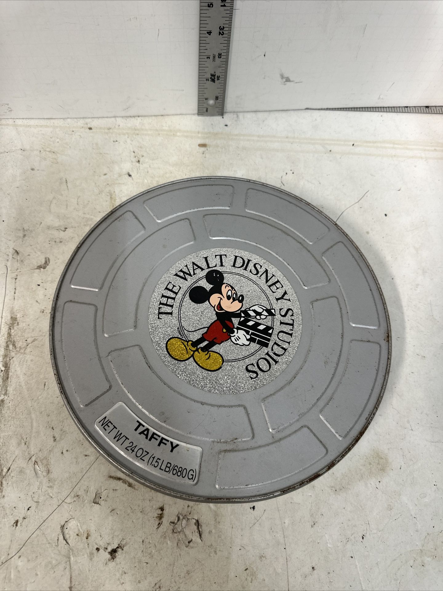 RARE Vintage The Walt Disney Studios Metal Movie Film Canister Mickey Mouse #P