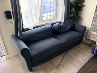 Charcoal Blue 3-Seater Sofa — MOVING SALE