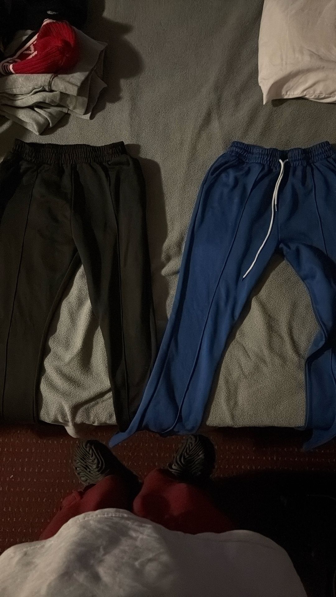 BLACK AND BLUE SLIM JOGGERS