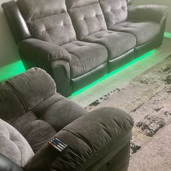 Furniture Set ( Sofa/Glider) w/ LED