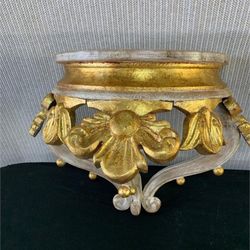 Pair Of Vintage Gold Wall Brackets From Italy