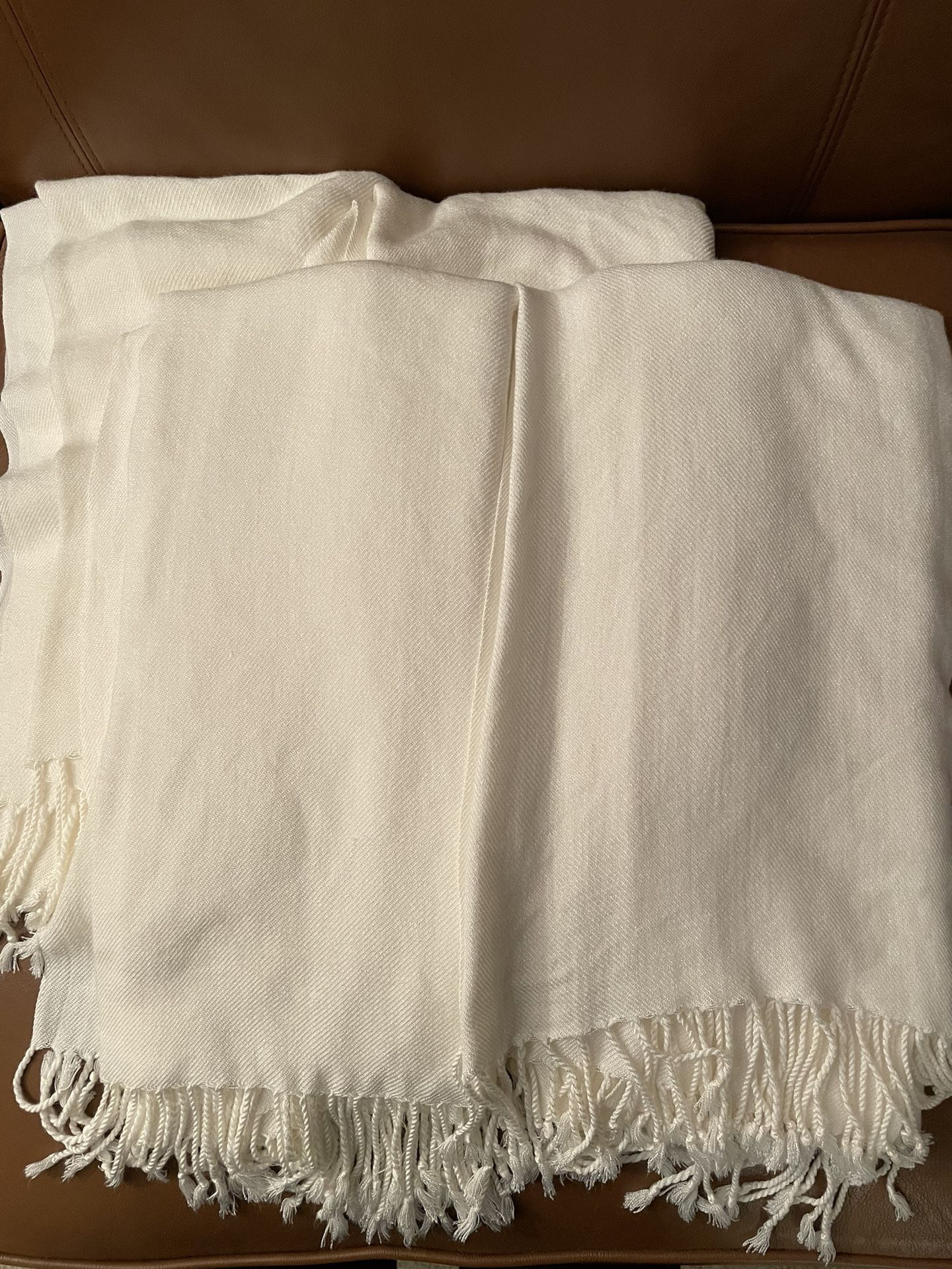 White shawls.