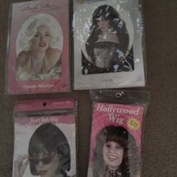 4 Boxed Wigs Cosplay Role Play Peluca Unopen