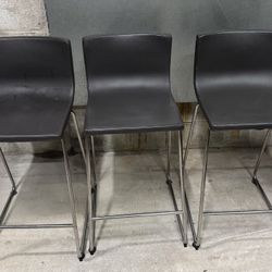 ikea bernhard leather bar stool x3 60$cash