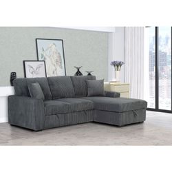 Sleeper Sectional SUPER SOFT with Storage Lounger!! 