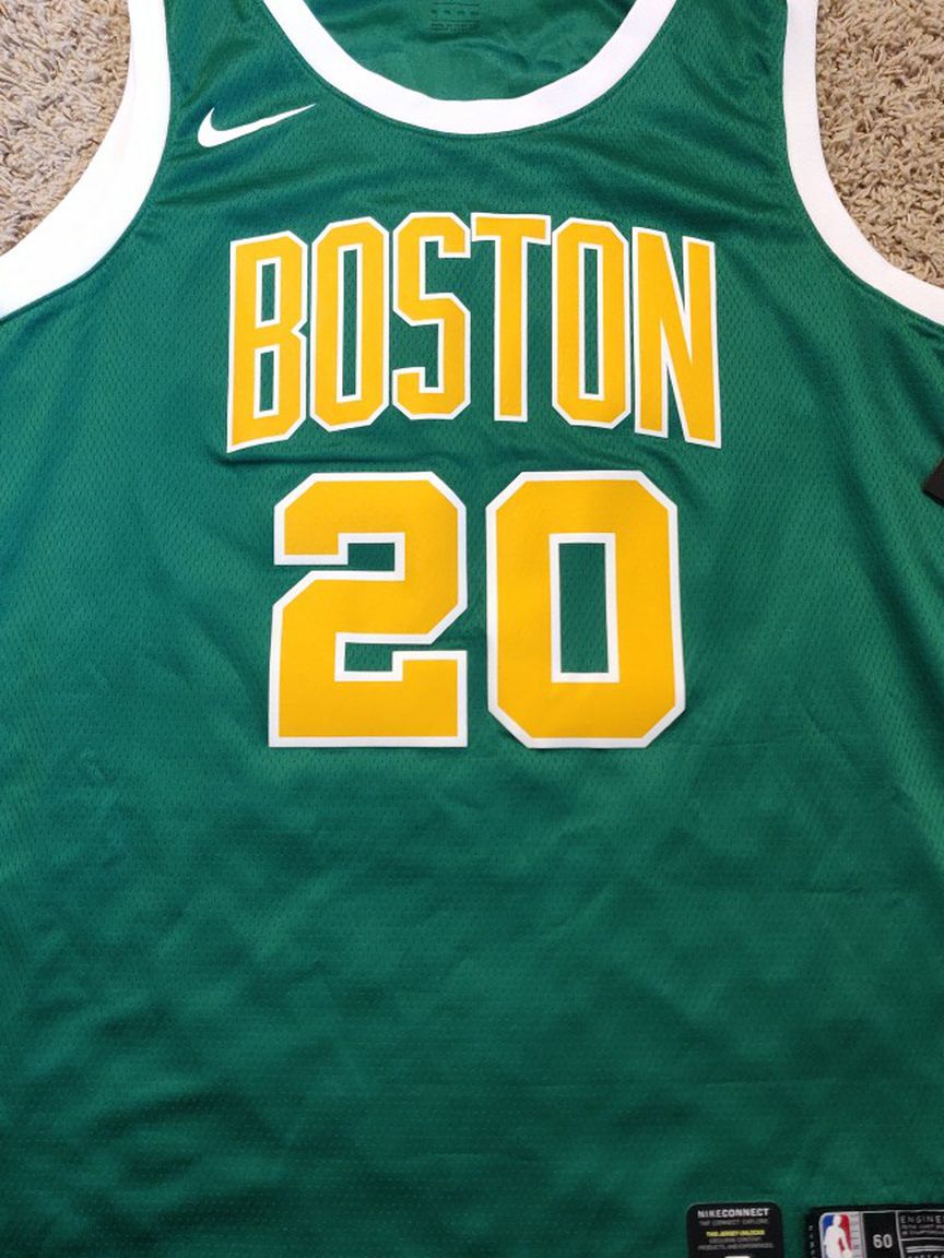 Nike Swingman Boston Celtics Gordon Hayward Green Yellow Jersey Size 3XL 60