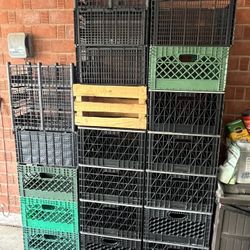 SO MANY! A While Variety Of Milk Crates Storage Containers Boxes Vinyl Lp Records