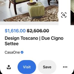 Design Toscano Sofá Chair Vintage 