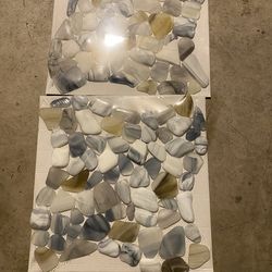 Glass & stone river rock 60 pcs