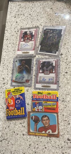 Football Cards, Autographs, Vintage, retro packs.