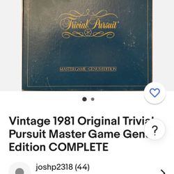 1981 Trivial Pursuit GAME