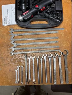 Vintage USA wrenches.  Craftsman cordless screwdriver