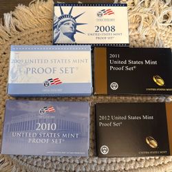 United States Mint Proof Sets ( Lot Of 5 Years)