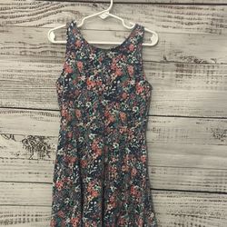 Girls Old Navy Blue and Pink Sleeveless Sundress size 6/7
